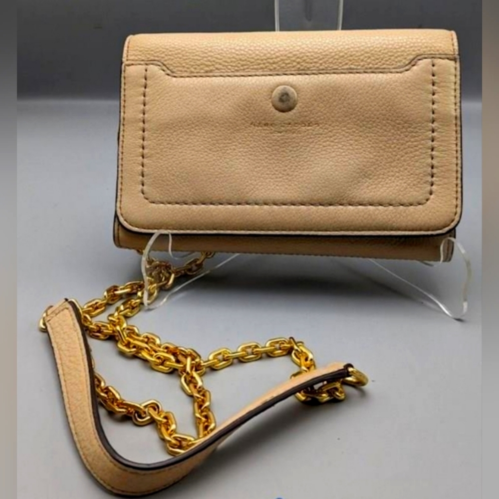 Marc Jacobs Beige Wallet Crossbody Handbag